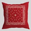 Poduszka geometryczna retro lniana elegancka obudowa kwadratowy czerwono nadruk sofa nocna okładka domowa 45x45 aksamitne łóżko salonu J1864