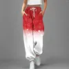 Women's Pants Wide Leg For Women Summer Ladies Casual Christmas Printed High Waist With Pocket Sports Athletic Clothes