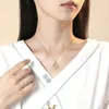 Chains Peace Buckle Necklace For Women 925 Sterling Silver Light Luxury High-end Clavicle Chain And Field Jade Pendant