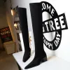 Botas Bigtree Shoes Slim Fit Over the Knee Boots Women Suede Sexy Boots Long Fashion Botas de inverno Botas grossas Sapatos de inverno de outono