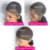 Synthetische Perücken 13x6 HD Transparente Körperwelle Lace Front Perücke Brasilianische 360 Lace Frontal Perücken 13x4 Preplucked Lace Human Hair Perücken Nass und gewellt 240328 240327