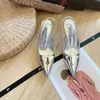 Scarpe eleganti firmate Slingback Décolleté con tacco alto Sandali da donna Matrimonio Festa sexy Alta qualità