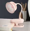 Portable Mini Hand Clip Fan USB Laddning Tyst skrivbord Electric Fan Högkvalitativ Student Dormitory Small Cooling Ventilador Fans