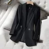 Damespakken Kaki Vrijetijdspak Jas Lente Herfst Stijl Temperament Slim Fit Dames Comfortabele Voering Wilde Blazer S-4XL