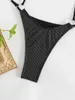 Dames badmode sexy string bandage eendelig badpak dames string badpak glinsterende bling strandkleding