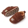 Toddler shoes 2024 Spring embroidered Bear double Velcro stripe soft soled shoes