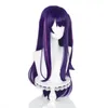 Perruques synthétiques L-email perruque cheveux synthétiques Oshi no Ko Hoshino Ai Cosplay perruque 80 cm de long violet Rose reflets queue de cheval résistant à la chaleur perruque 240328 240327