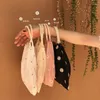 Totes 2024 Summer Fashion Pearl Ladies Hand Bag Mini Mesh Embroidery Small Daisies Women Handväska Söta blommor Tot Wallet