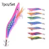 105MM Esca dura Luminoso Calamari Jig Pesca in mare Richiamo Legno Polpo Gamberetti Seppie Gancio artificiale Rig Wobbler Pesce Attrezzatura 240313