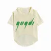 デザイナー4色半袖夏犬通気性緑の印刷シュナウザーS-3xlペットかわいい猫服Tシャツ