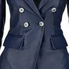 女性用コントラストカラーパッチワーククロップドコート秋のカスタマイズされた衣装ウィンタージャケットの女性のためのPUレザーコート