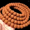 Strand stor storlek rudraksha 15mm full kött drakskala textur bodhi pärlor armband