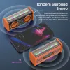 Hoparlörler TWS Hoparlör Kablosuz Bluetooth Ses Kutusu Zırh Hoparlör LED Ses Işık Taşınabilir Hoparlörler ile Şeffaf 4D Stereo Subwoofer