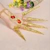Bracelets à maillons 1 pièce, Bracelet de doigt thaïlandais pour fille, bijoux dorés de danse du ventre