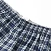 Underpants S-XL Mens Cotton Underwear Boxer Shorts Casual Plaid Elastic Waistband Button Mens Boxer Underwear Comfortable Shorts for Home 24319