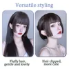 Synthetic Wigs Bangs TALANG synthesis Princess Cut Bangs Hair Synthetic Wig Natural High Temperature Synthetic Fake Bangs Hair Piece Clip I 240329