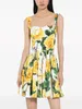 Dogg Womens Kleid 2024 Neues Kleid Damen Designer Kleid Luxusmarke Blumendruckkleid Hängende Gurtgedruckte Kleid für Frau