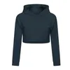 Active Shirts LO Long Sleeve Loose Half Short Hat Sports Exercise Top Hoodie Women's Clothing Casual Fitness Yoga Running Coat