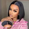 Synthetic Wigs Glueless Straight Short Bob Wig Transparent 13X4 Lace Front Human Hair Wigs PrePlucked Natural Hair Remy Brazilian Wig On Sale 240328 240327