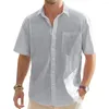 Mäns casual skjortor mode stilfull strandklubb daglig skjorta topp muskel kort ärm smal botten bekväm herr hane