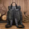 Backpack Fashion Luxury 2024 Trend Erkekler Gerçek Deri 15 Dizüstü Bilgisayar Çanta Paketi Hırsızlık Anti-Hırsızlık Backbag Seyahat Sıralama Sırtı Mochila Schoolbag