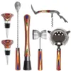 Baltique Marrakech Kit de barman 7 pièces, coffret cadeau de barman avec outils accessoires, pilon, doseur double face, passoire à queue Hawthorne, cuillère de bar,