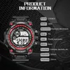 Armbandsur Cool Luminous Men Sport Watch High-End Silicone Strap Military Wrist Watch Led Calender Waterproof Digital Watch Reloj de Hombre 24319