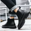 Boots Fashion Autumn and Winter Men's Short Boots Trend Casual schoenen Lederen laarzen Militaire laarzen Men's Leerschoenen Chelsea Boots