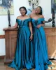 Zarif Afrika Nedime Elbiseleri Balck kızları Omuz Kapalı Kolsuz Hizmetçi Onur Önlükleri Ülke Düğün Konuk Elbiseleri Ucuz