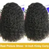 合成ウィッグスブラジルのキンキーカーリーヘッドバンドウィッグヒューマンヘア8-30インチのgluelless cinky curly human hair wigs for leasen go go go go yarra 240329