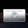 Trump 2024 moeda quadrada comemorativa artesanato o tour salvar a América novamente emblema de metal 50*28*3MM