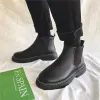 Boots Fashion Autumn and Winter Men's Short Boots Trend Casual schoenen Lederen laarzen Militaire laarzen Men's Leerschoenen Chelsea Boots