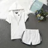 Cotton Tracksuit Women's Zipper Sweatshirt and Short Sets Two Piece Sets Juicy Brand Summer Women's Set