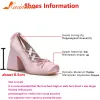 Pumps Chunky Heels Lolita Pumps Shoes Hot Brand 2023 Spring Summer French Style Elegance Women Pumps Lace Up Ballet Style Single Shoes