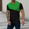 Summer Color-Block Polo Shirt Knapped Lapel Mens Sports Advertising Culture Men RMZ3 {Category}