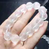 Strand Natural Clear Quartz Mosaic Bead Armband Kvinnor smycken Stretch Fengshui Bangle Children Birthday Present 1st