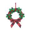 Decorative Flowers Artificial Christmas Wreath Felt Cloth Holiday Ornaments Durable Ornament For Porch Wedding Farmhouse Window Party