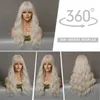Sentetik peruklar cosplay perukları 7jhh peruklar doğal dalgalı sarışın peruk kadınlar için günlük parti lolita peruk sentetik saç perukları patlamalı ısıya dayanıklı fiber 240328 240327