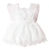 Girl Dresses Toddler Girls Summer Lace Floral Dress Feather Sleeve Princess Clothes