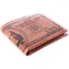 Wallets 1PC Arrival Men Pockets Card US Dollar Bill Money Wallet Funny Foldable PU 2 Colors Carteira