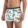 Boxer drôle, pelles mignonnes, Shorts de dessin animé, culottes pour hommes, sous-vêtements camions garçon aime les caleçons respirants pour hommes S-XXL 24319