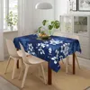 Nappe de table rectangulaire adaptée aux couvertures de plantes à fleurs à bords élastiques de 45 à 50 pouces