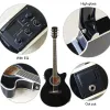 Gitar İnce Vücut Gitar Akustik Elektro Gitar 6 String 40 inç akustik gitar Full Basswood Siyah Folk Gitar EQ ile