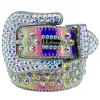 2023 Men Women BB Simon Belt Belt Luxury Belt Retro Needle Buckle Buckle 20 Color Crystal Diamond B I B I