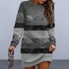 Casual Dresses Mini Dress Sequin Color Block For Women Stylish Striped Fall Winter med Shiny Detales Soft Patchwork Design