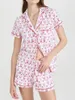 2024 Womens Cute Roller Rabbit Pyjamas Y2K Monkey Prefabricated Printing 2-Piece Pyjama Set Short Sleeve Shirt PJ Shorts Casual Wear For Womens Home Wear Yhysuf3