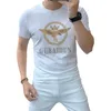 Nuovo stile 2024 Designer Brand Tees T-shirt in cotone di alta qualità a maniche corte t-shirt Semplice lettera Hot Drill Estate Casual Abbigliamento uomo Taglia M-4XL