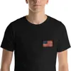 メンズTシャツHXファッションTシャツアメリカフラッグステッカープリントティーコットンアダルト10代半袖男性服S-7XL