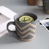 Tassen Keramiktasse Nordic Retro Trinkgeschirr Paar Wasser Personalisiertes Geschenk Keramiktasse Espressotassen Teegeschirr Cafés für Kaffeebar