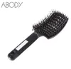 Antistatic Curved Vent Hairbrush Professional Canine Tooth Rows Tine Comb Brush Hair Massage Comb Hairdressing Styling Tools1620149